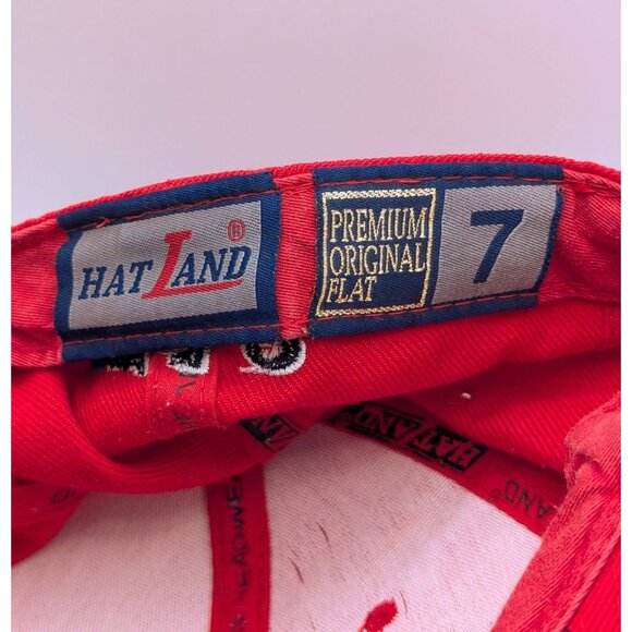 VTG CINCINNATI REDS Vintage 80s Hat Land Red Black C Logo Fitted Mens Size 7 - Picture 5 of 5